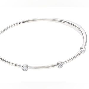 Lauren Ralph Lauren Silver 925 Cubic Zirconia LRL Bangle NWT ✨️